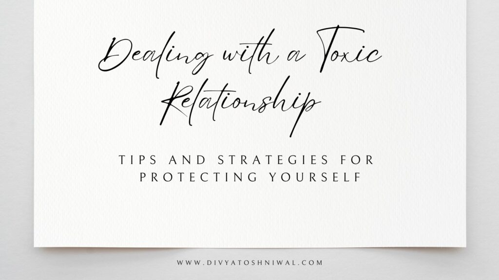 dealing with a toxic relationship